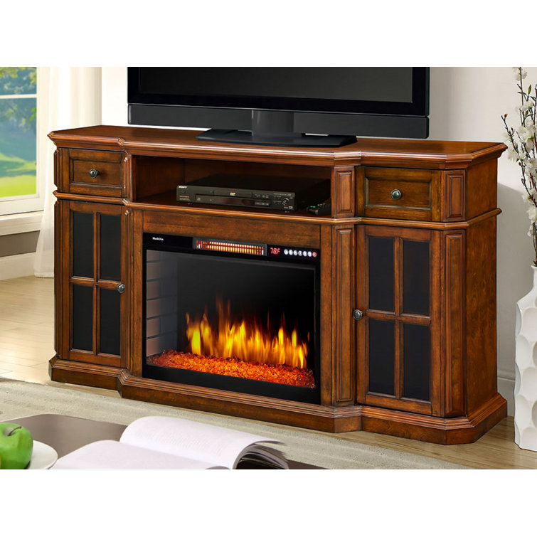 Muskoka Sinclair 60" Electric Fireplace TV Stand in Aged Cherry Drawers & 25